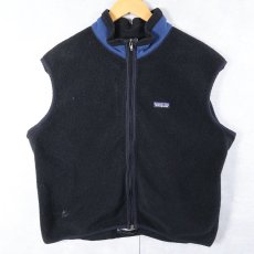 画像1: 90's Patagonia USA製 "P.E.F." フライヤーベスト BLACK XL (1)