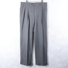 画像1: 80〜90's Burberrys' 2タック ウールスラックス W35 (1)