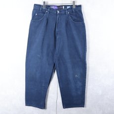 画像1: 90's Levi's SILBERTAB USA製 "BAGGY" 後染め カラーデニムパンツ W35 (1)