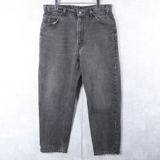 画像1: 90〜2000's Levi's 550 USA製 サルファブラック デニムパンツ W35 (1)