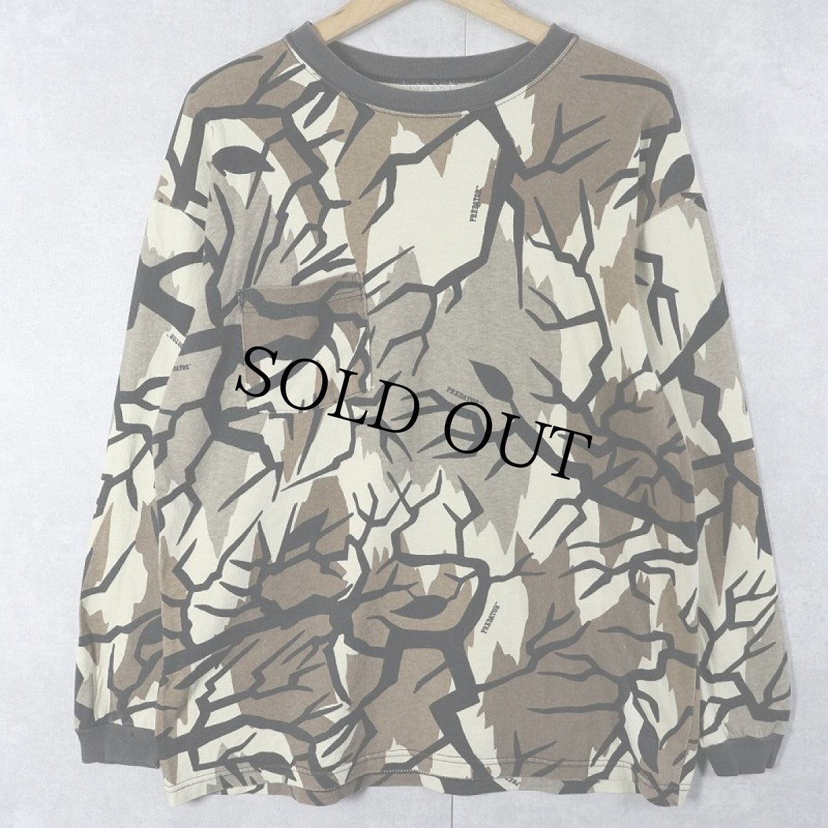 画像1: 90's PREDATOR CAMOUFLAGE プレデターカモ柄 ロンT (1)