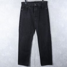 画像1: 90's Levi's 501 USA製 "サルファブラック" ブラックデニムパンツ W31 (1)