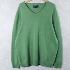 画像1: 90's〜 CLUB ROOM Vネック カシミアニットセーター XL (1)