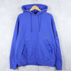 画像1: NIKE AIR JORDAN ナイロン切り替え スウェットフーディー L (1)
