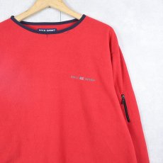 画像1: 90's POLO SPORT Ralph Lauren USA製 ロゴ刺繍 フリースロンT XL (1)
