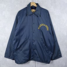 画像2: 70's the Pacesetter "SALESIANUM" 裏ボア ナイロンコーチジャケット L (2)