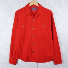 画像1: 60's PENDLETON ウールオープンカラーシャツ M (1)