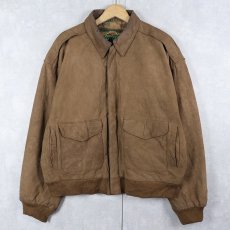画像1: G-III "A-2 TYPE" スエードレザージャケット L (1)