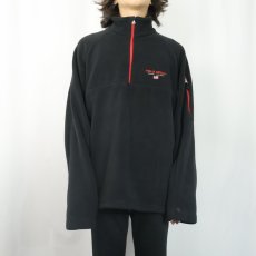 画像2: POLO SPORT Ralph Lauren ロゴ刺繍 ハーフジップ フリースジャケット BLACK XL (2)