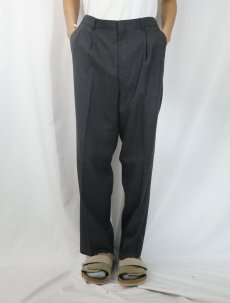 画像2: 80〜90's Burberrys' グレンチェック柄 2タック ウールスラックス W35 (2)