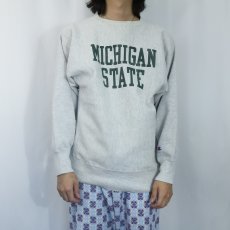 画像2: 90's Champion REVERSE WEAVE USA製 "MICHIGAN STATE" プリントスウェット XL (2)