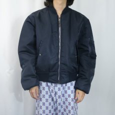 画像3: 民間品 80's I. SPIEWAK & SONS USA製 "MA-1 TYPE" フライトジャケット NAVY SIZE48 (3)