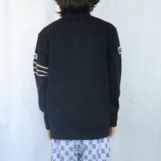 画像3: 60's レタードニットカーディガン BLACK  (3)