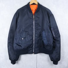 画像1: 民間品 80's I. SPIEWAK & SONS USA製 "MA-1 TYPE" フライトジャケット NAVY SIZE48 (1)