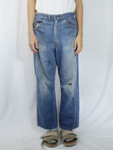 画像2: 60〜70's MONTGOMERY WARD デニムペインターパンツ W31 (2)