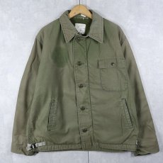 画像1: 80's U.S.NAVY A-2 デッキジャケット LARGE (1)
