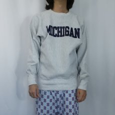 画像2: 90's Champion REVERSE WEAVE USA製 "MICHIGAN" プリントスウェット L (2)