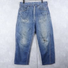 画像1: 60〜70's MONTGOMERY WARD デニムペインターパンツ W31 (1)