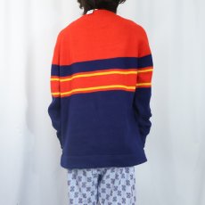 画像3: MORIARTY SWEATER ボーダー柄 アクリルニットセーター ML (3)