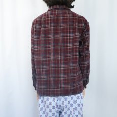 画像3: 70's PENDLETON USA製 チェック柄 ウールオープンカラーシャツ XL (3)