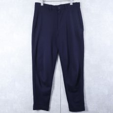 画像1: 90's〜 ISSEY MIYAKE JAPAN製 ウールスラックス NAVY W33 (1)