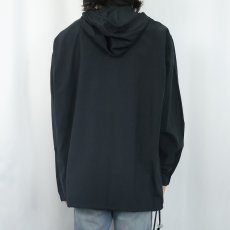 画像3: 80〜90's OCEAN PACIFIC ロゴ刺繍 ナイロンアノラックパーカー BLACK (3)