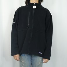 画像2: Patagonia 企業ロゴ刺繍 シンチラフリースジャケット BLACK L (2)