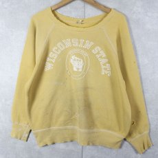 画像1: 60's Champion ランタグ "WISCONSIN STATE" プリントスウェット L (1)