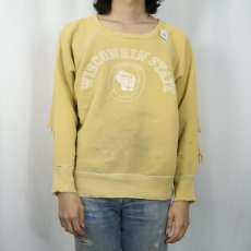 画像2: 60's Champion ランタグ "WISCONSIN STATE" プリントスウェット L (2)