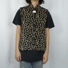 画像2: ELLIOTT LAUREN USA製 ジラフ柄 ベロアベスト SIZE10 (2)