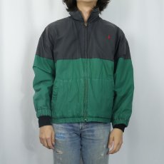 画像2: POLO Ralph Lauren 裏フリース 2トーン コットンジップジャケット M (2)