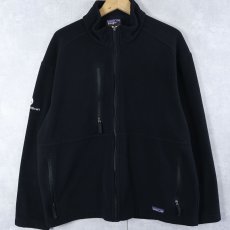 画像1: Patagonia 企業ロゴ刺繍 シンチラフリースジャケット BLACK L (1)