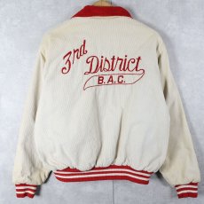 画像1: 60's College Bowl, Inc. "3rd District B.A.C." 中綿入り コーデュロイスタジャン  (1)