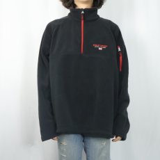 画像2: 90's POLO SPORT Ralph Lauren ハーフジップフリースプルオーバージャケット XL BLACK (2)