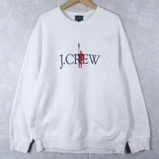 画像1: J.CREW REVERSE WEAVE TYPE ロゴ刺繍 スウェット XL (1)