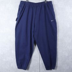 画像1: NIKE ロゴ刺繍 スウェットパンツ XXL NAVY  (1)