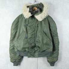 画像1: 80〜90's 民生品 ALPHA INDUSTRIES,INC. N-2B フライトジャケット LARGE (1)