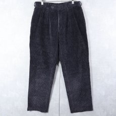 画像1: ネップ混 2タックコーデュロイパンツ W34 (1)