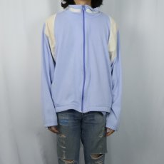 画像2: 90's NIKE 銀タグ 切り替えデザイン ポリエステル×コットントラックジャケット L (2)