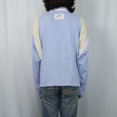 画像3: 90's NIKE 銀タグ 切り替えデザイン ポリエステル×コットントラックジャケット L (3)