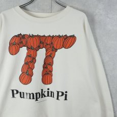 画像1: 90's "Pumpkin Pi" パンプキンプリントスウェット  (1)