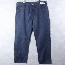 画像2: 90〜2000's BIG BEN デニムペインターパンツ フラッシャー付き DEADSTOCK W40 (2)