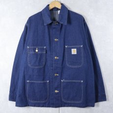 画像1: 80's Carhartt USA製 デニムカバーオール SIZE46 (1)