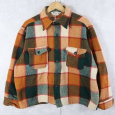 画像1: 70's Woolrich USA製 チェック柄 ウールシャツ XL (1)