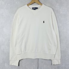 画像1: POLO Ralph Lauren REVERSE WEAVE TYPE 前V パイルスウェット L (1)