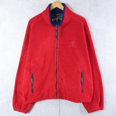 画像1: 90's Eddie Bauer EBTEK ロゴ刺繍フリースジャケット XL (1)