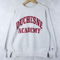 画像1: 90's Champion REVERSE WEAVE USA製 "DUCHESNE ACADEMY" プリントスウェット L (1)