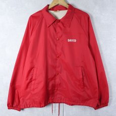 画像2: 80〜90's AUBURN SPORTSWEAR USA製 "TRI-COUNTY SHRINE CLUB" フロッキープリント ナイロンコーチジャケット XL (2)