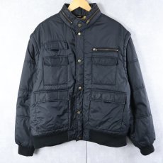 画像1: 80's DEEP NORTH 中綿入り 2WAY デタッチャブル ジャケット BLACK XL (1)