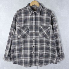 画像1: ST. JOHN'S BAY チェック柄 ヘビーネルシャツ XL (1)